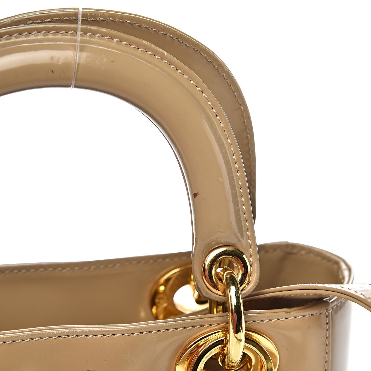 Christian Dior Patent Mini Lady Dior Beige 12 of 19