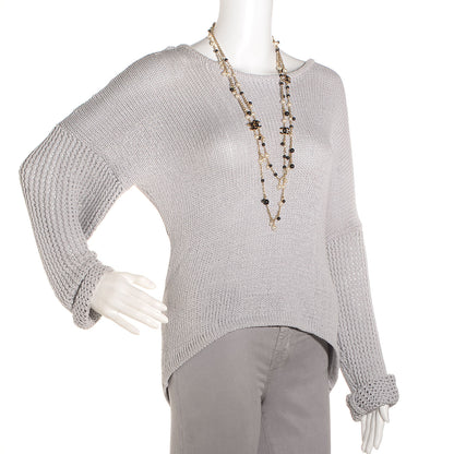 Chanel Pearl Beaded Clover CC Long Double Strand Necklace Black Gold 2 of 6