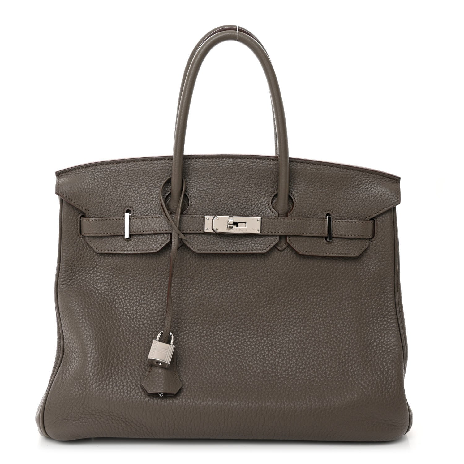 Hermes Taurillon Clemence Birkin 35 Etain 1 of 12