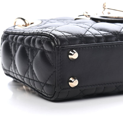 Christian Dior Lambskin Cannage Micro Lady Dior Black 7 of 8