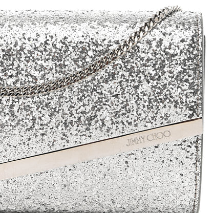 Jimmy Choo Glitter Emmie Clutch Silver 7 of 14