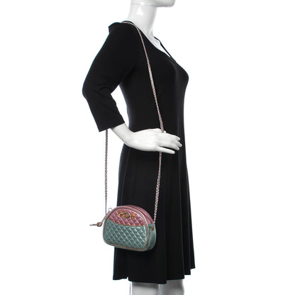 Gucci Laminated Nappa Trapuntata Mini Zumi Dome Shoulder Bag Rosa Lago Rame 2 of 8