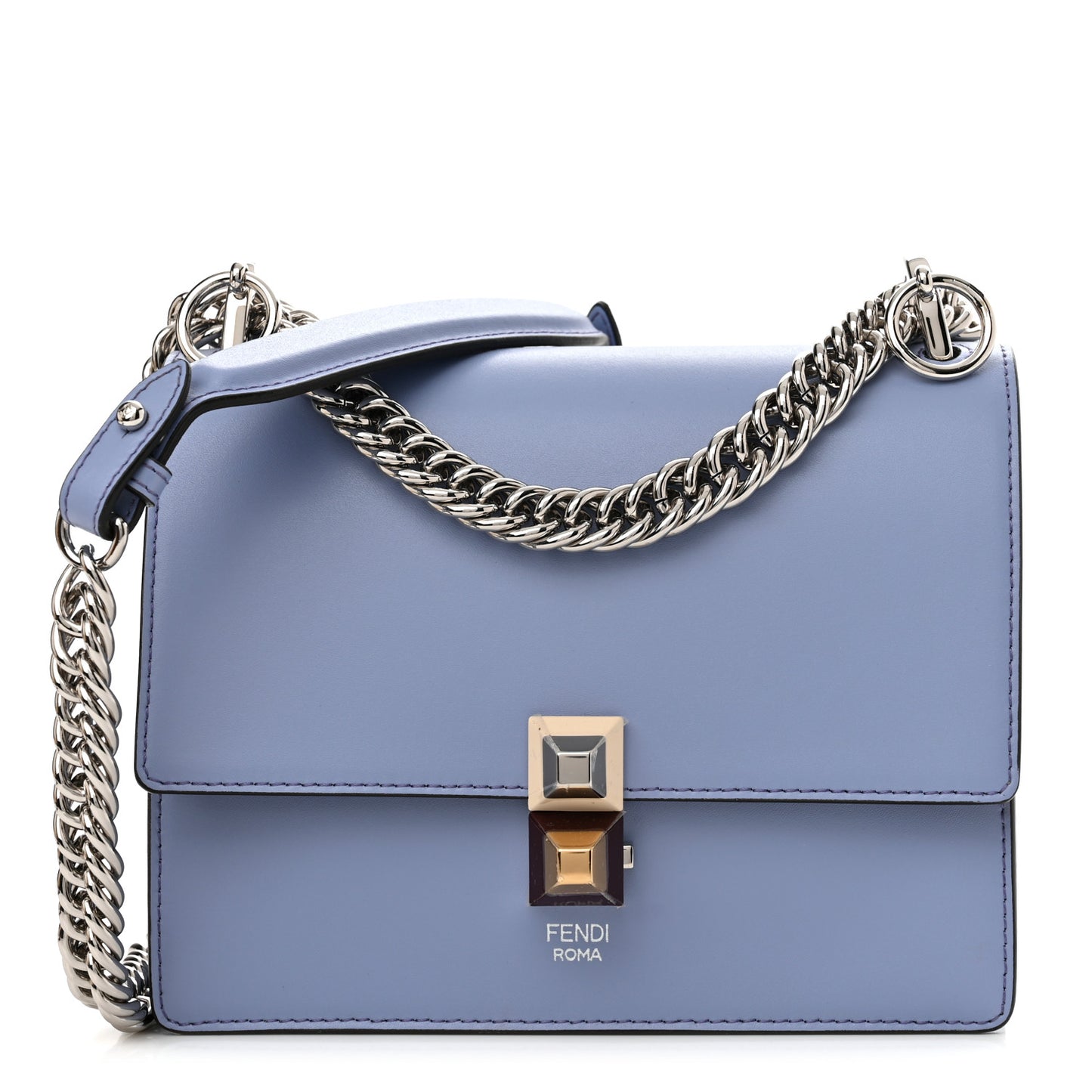 Vitello Liberty Studded Small Kan I Shoulder Bag Sky Multicolor