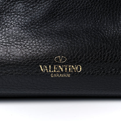 Valentino Garavani Grained Calfskin Jamaica Beaded My Rockstud Tote Black 13 of 15