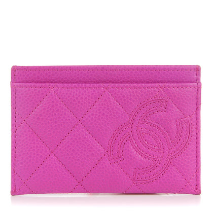 Chanel Iridescent Caviar Quilted Simply CC Card Holder Pink 1 of 7