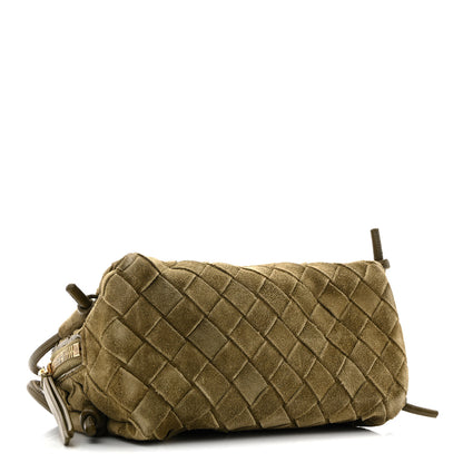 Bottega Veneta Suede Intrecciato Concert Pouch Mud 4 of 11