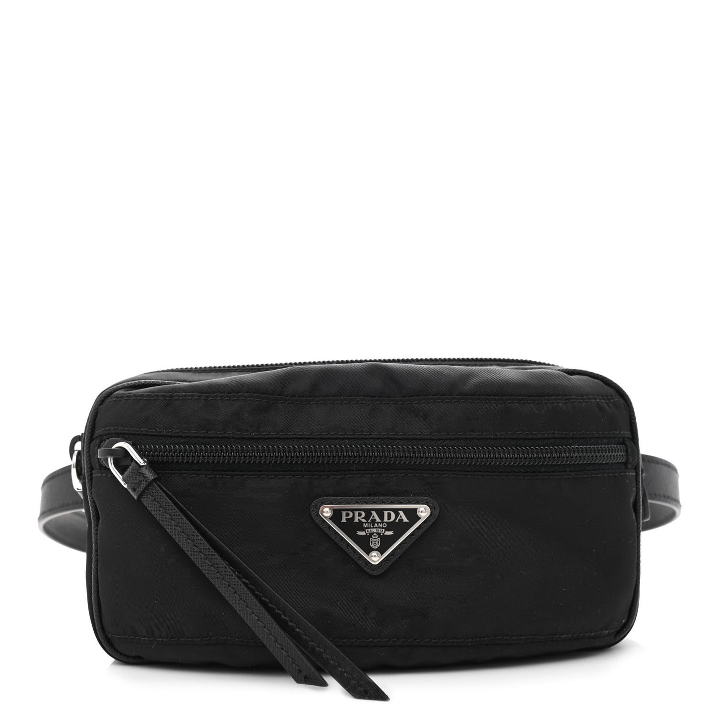 Tessuto Nylon Saffiano Belt Bag Black