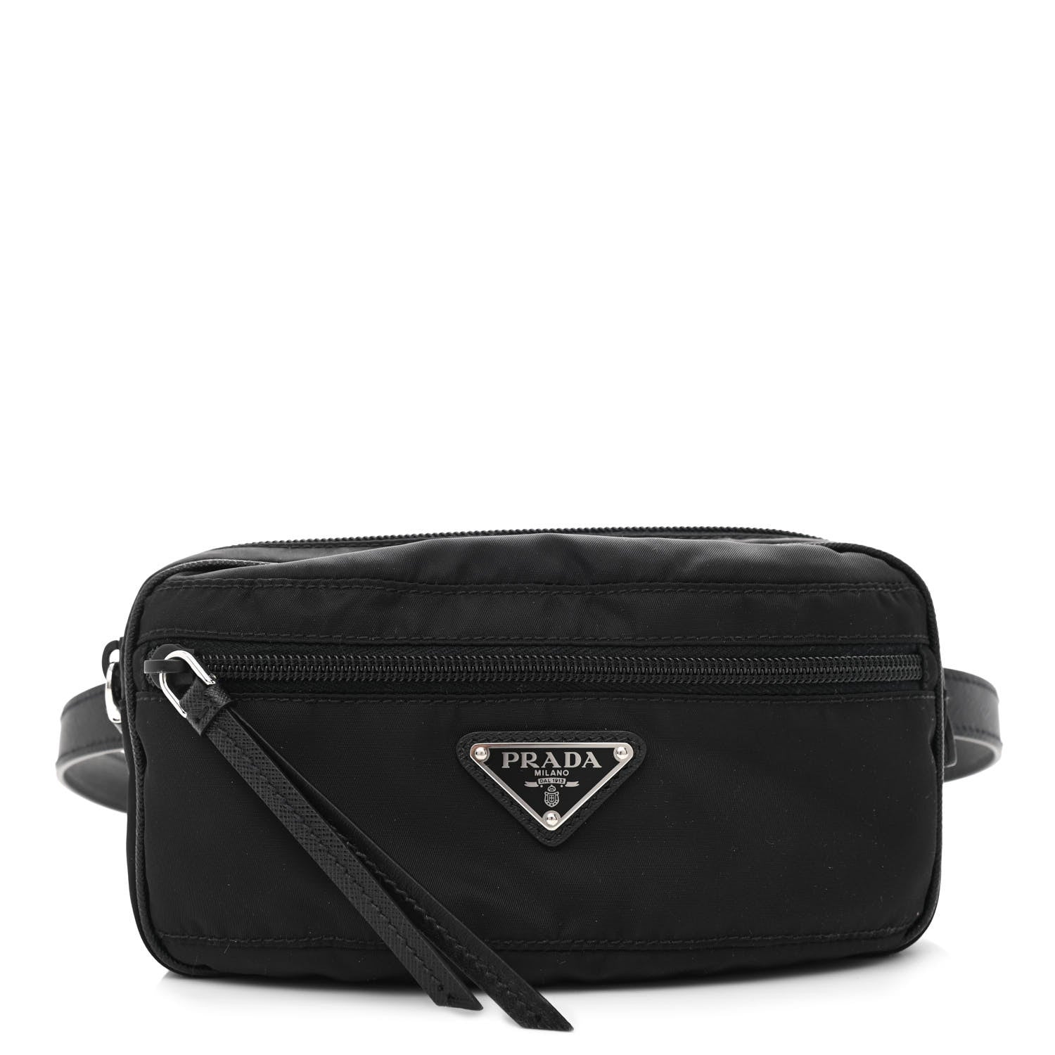 Prada Tessuto Nylon Saffiano Belt Bag Black 1 of 13