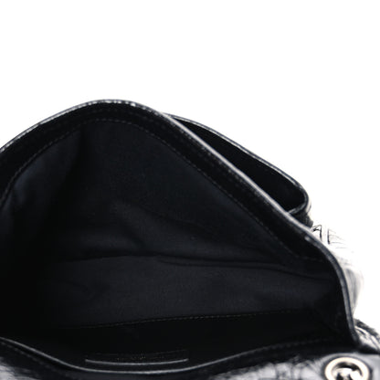 Saint Laurent Crinkled Calfskin Matelasse Monogram Baby Niki Chain Satchel Black 5 of 10