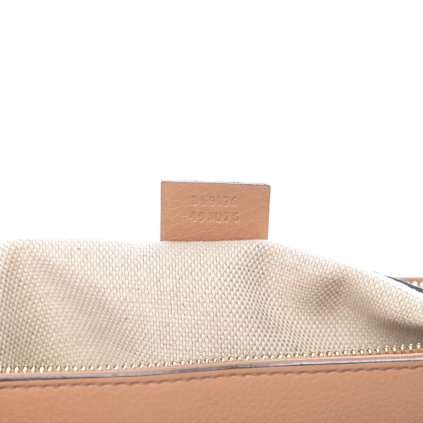 Pebbled Calfskin Small Soho Top Handle Bag Camelia