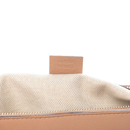 Gucci Pebbled Calfskin Small Soho Top Handle Bag Camelia 6 of 9