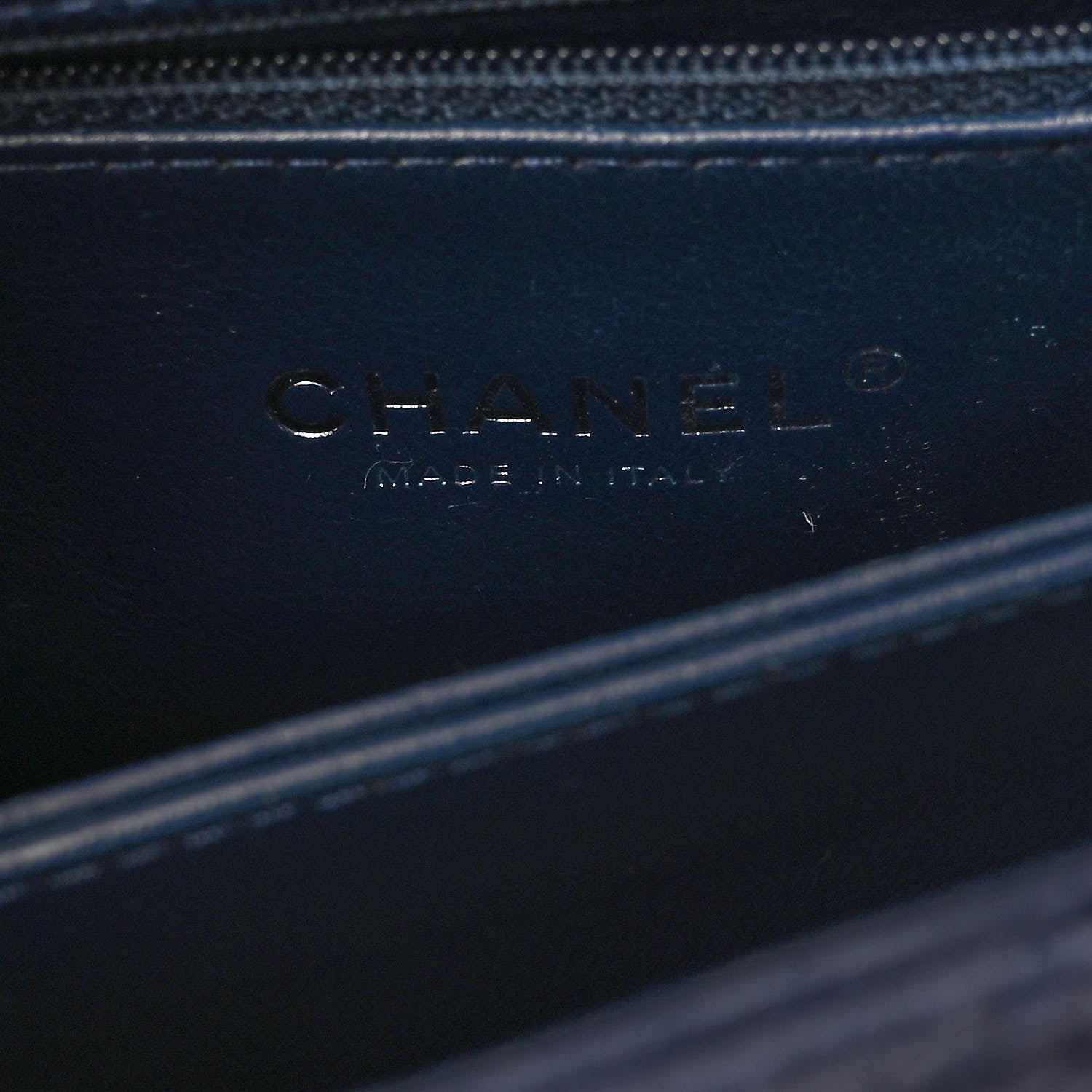 Chanel Caviar Lizard Embossed Quilted Mini Coco Handle Flap Dark Blue 6 of 10