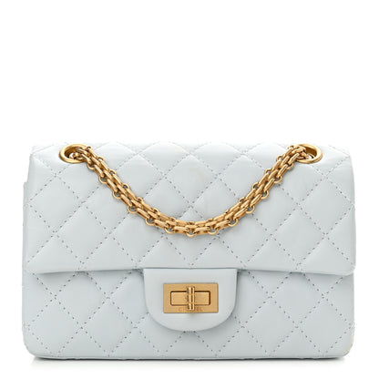 Chanel Aged Calfskin Quilted 2.55 Reissue Mini Flap Light Blue 1 of 11