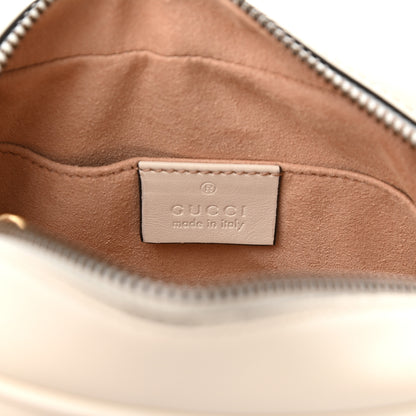 Gucci Calfskin Matelasse Mini GG Marmont Chain Shoulder Bag White 8 of 11