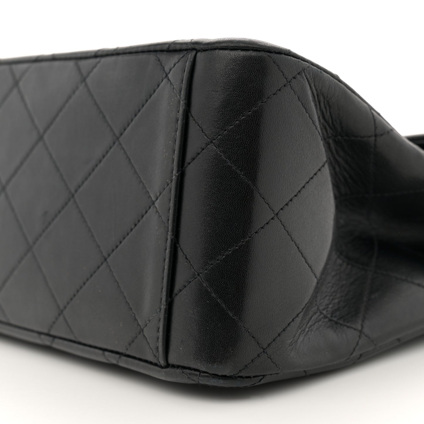 Lambskin Quilted XL Jumbo Single Flap Black