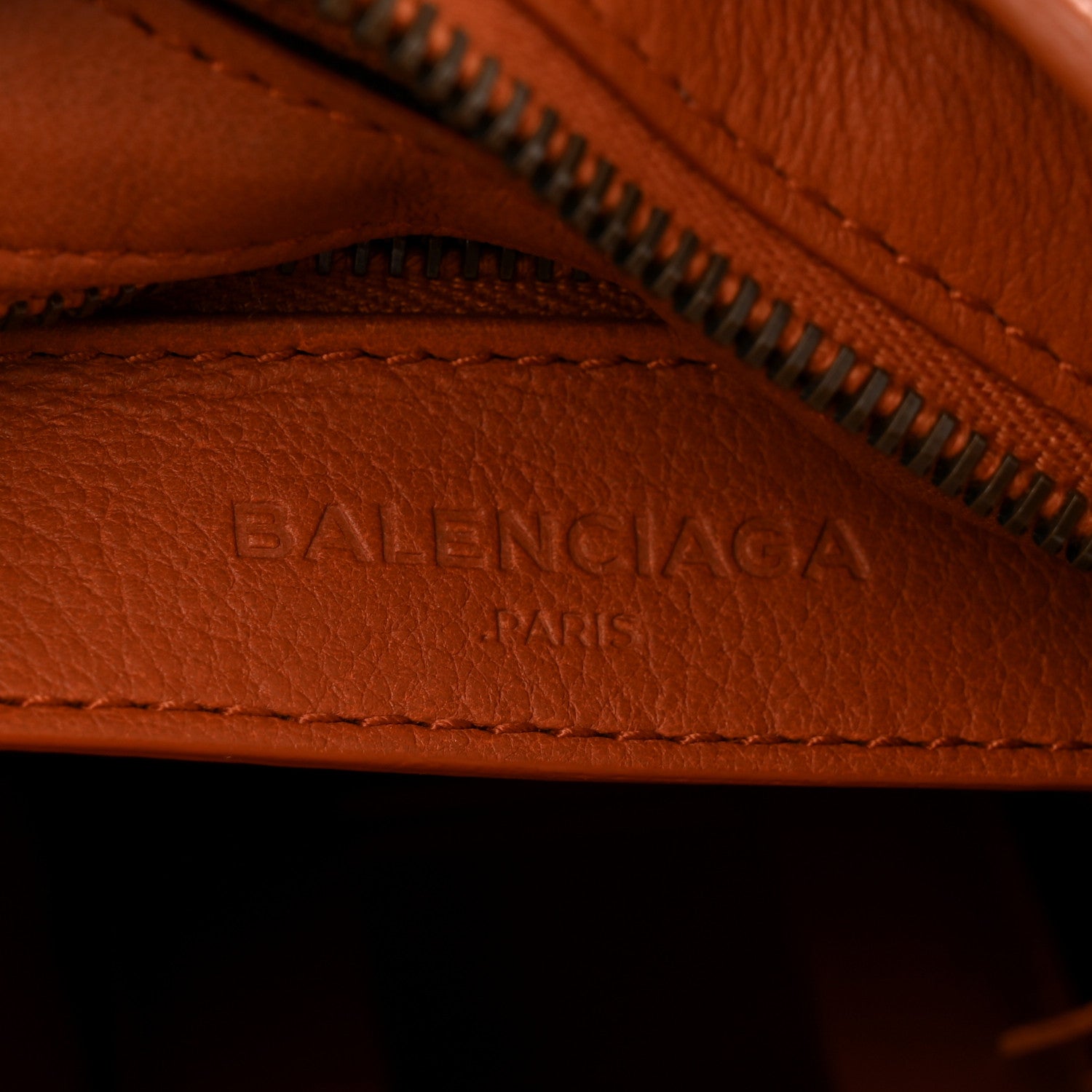 Balenciaga Veau Grana Perforated Blackout Hardware Mini City Marron Caramel 7 of 12