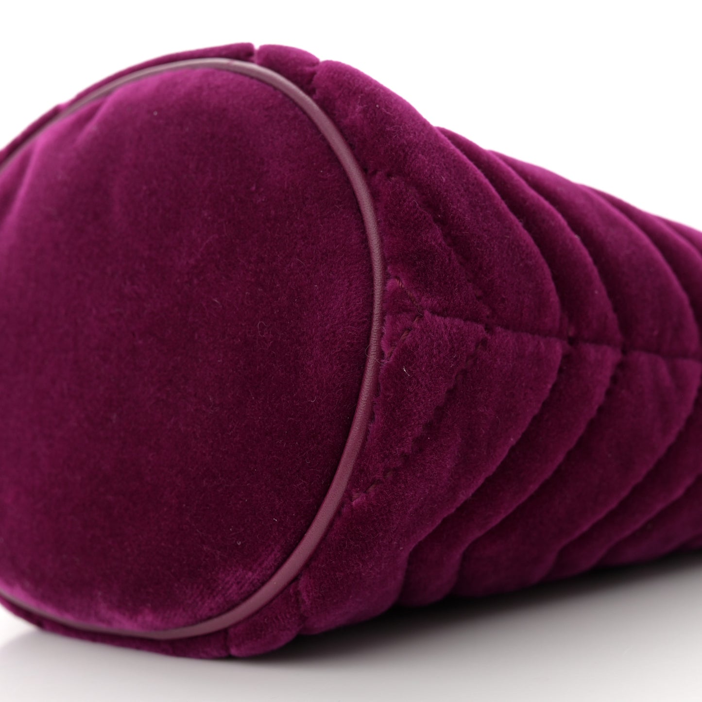 Velvet Matelasse Mini GG Marmont 2.0 Bucket Bag Fuchsia Violet Cyclamen
