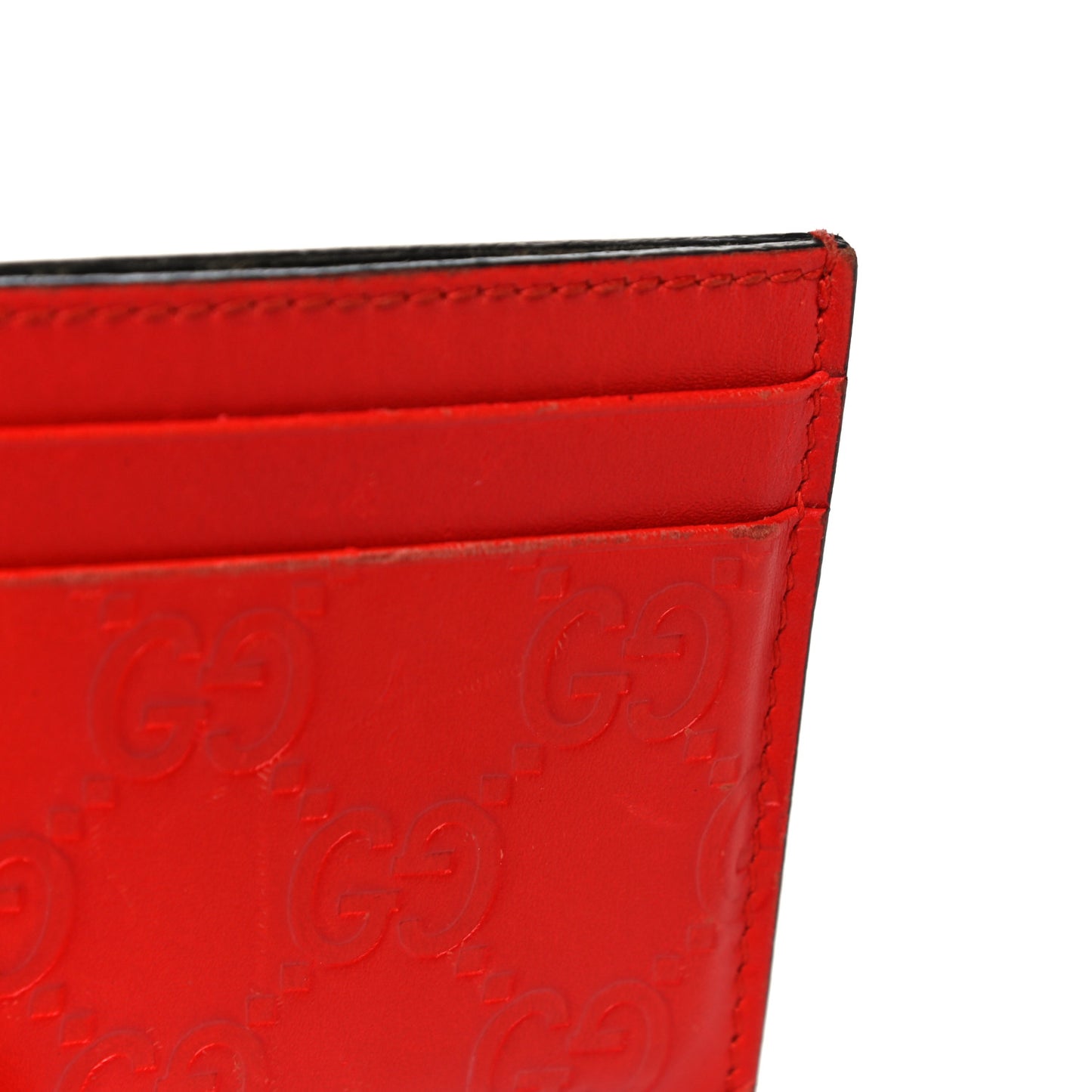 Guccissima Card Holder Red