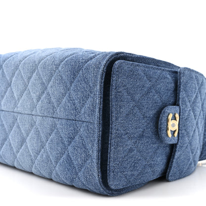 Chanel Washed Denim Quilted Small Chanel 25 Handbag Blue 9 of 10