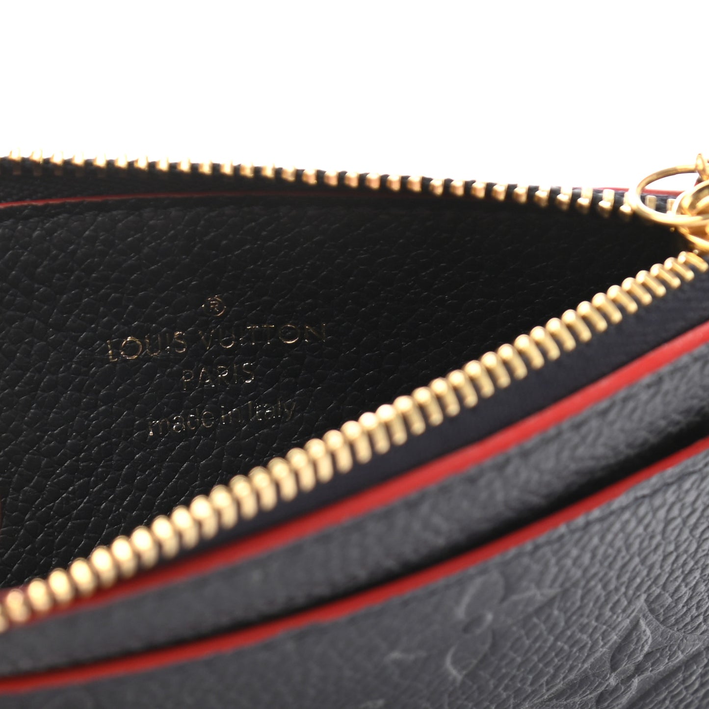Empreinte Blooming Flowers Zipped Card Holder Marine Rouge