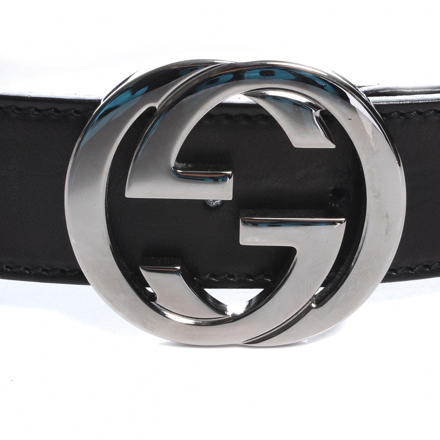 Leather GG Belt 90 32 Black