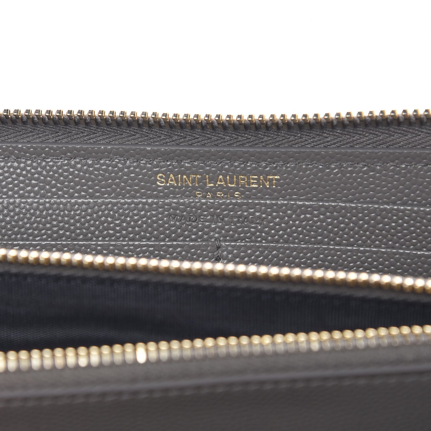 Grain De Poudre Matelasse Chevron Monogram Zip Around Wallet Dark Anthracite