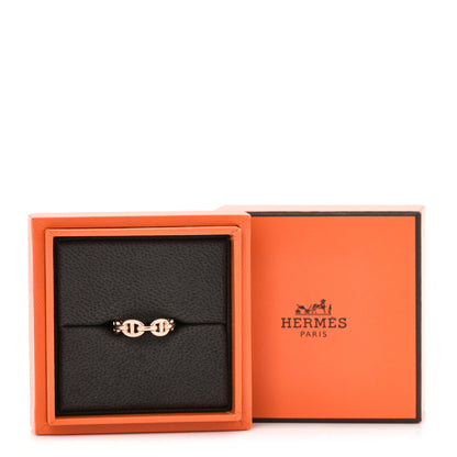 Hermes 18K Rose Gold PM Chaine D'Ancre Enchainee Ring 51 5.75 6 of 6