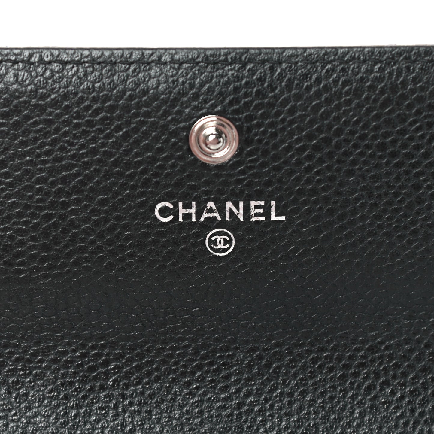 Caviar Quilted Large Gusset Flap Wallet Black