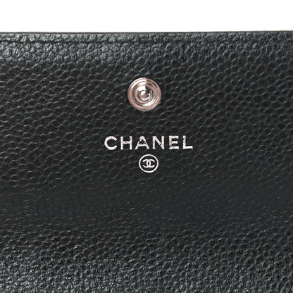 Chanel Caviar Quilted Large Gusset Flap Wallet Black 6 of 13