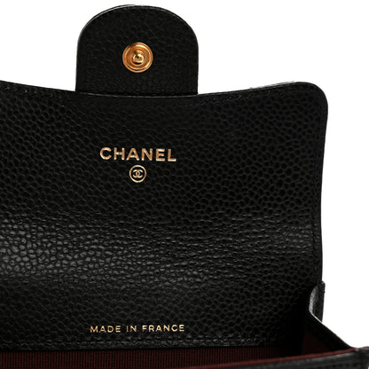 Chanel Caviar Quilted Flap Card Holder Wallet Black 6 of 10