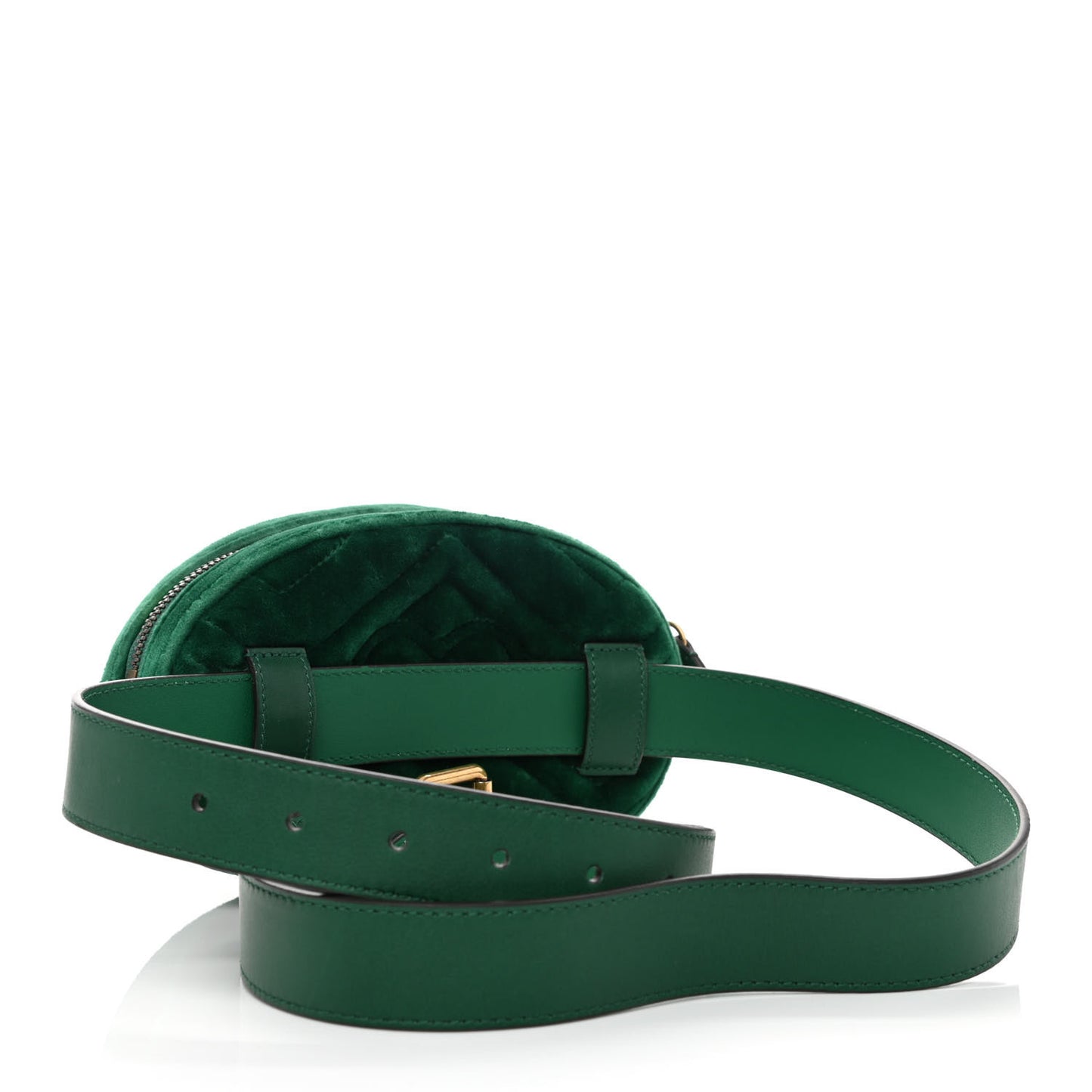 Velvet Matelasse GG Marmont Belt Bag 95 38 Green