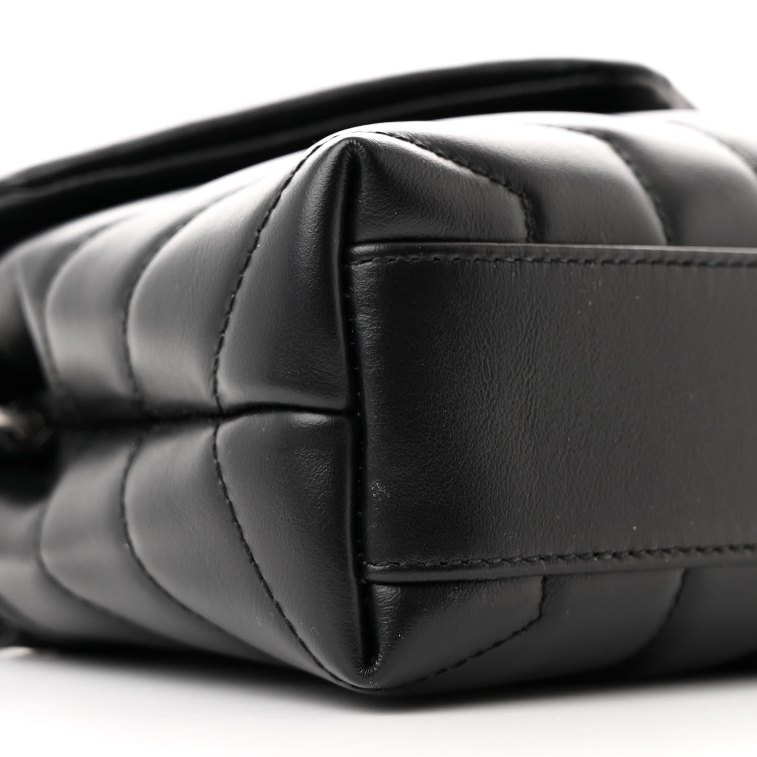 Saint Laurent Calfskin Y Quilted Monogram Toy Loulou Crossbody Bag Black 10 of 11