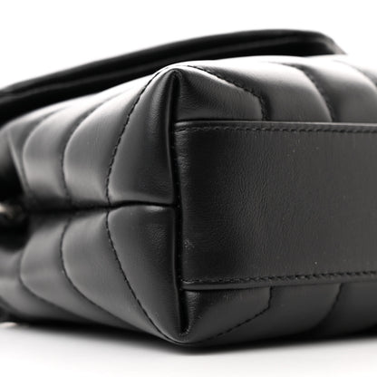 Saint Laurent Calfskin Y Quilted Monogram Toy Loulou Crossbody Bag Black 10 of 11