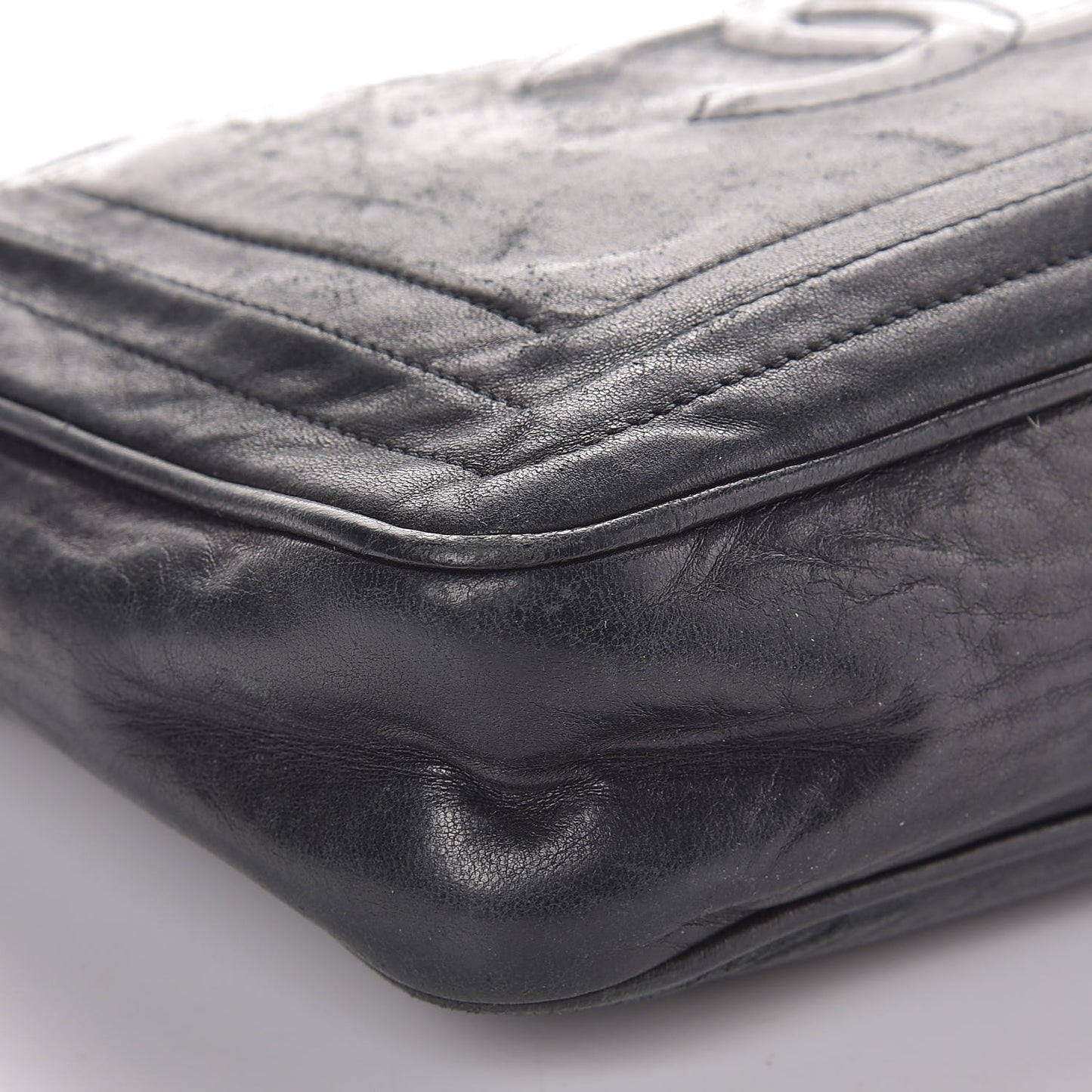 Lambskin Tassel Camera Case Black