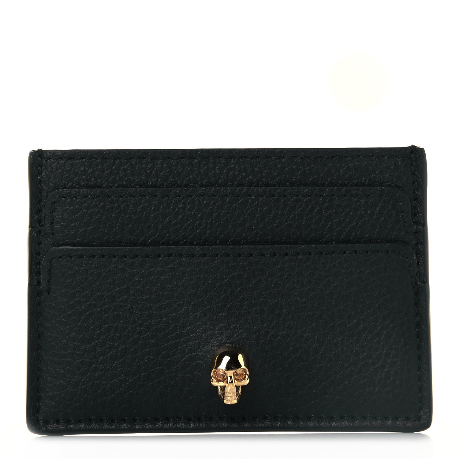 Alexander McQueen Calfskin Skull Card Holder Black 1 of 8
