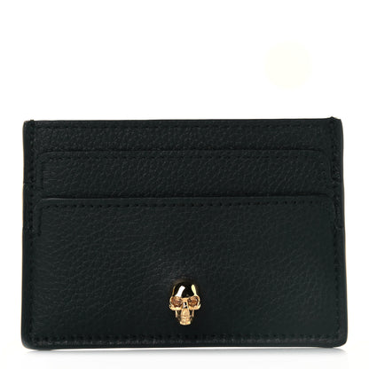 Alexander McQueen Calfskin Skull Card Holder Black 1 of 8