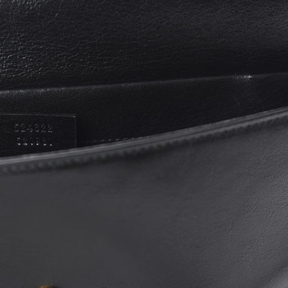 Gucci Calfskin Diagonal GG Medium Thiara Double Envelope Shoulder Bag Emerald Green Black 9 of 10