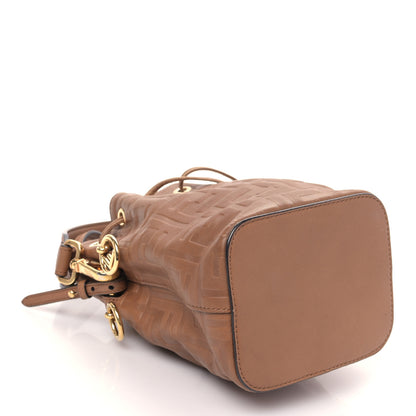 Fendi Vitello Liberty F is Fendi FF 1974 Embossed Mini Mon Tresor Bucket Bag Caramello 4 of 9