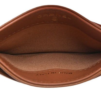 Chanel Lambskin Quilted Chanel 19 Card Holder Brown 5 of 10