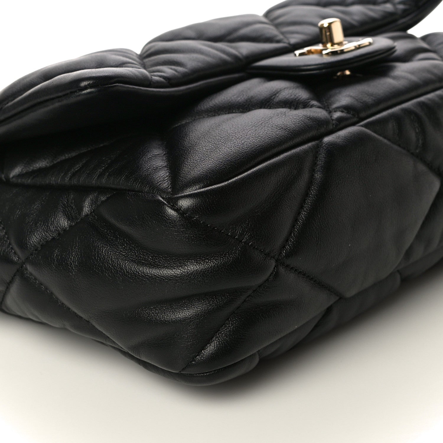Chanel Calfskin Quilted Medium Bubbly Flap Black 9 of 13