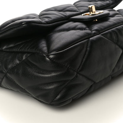 Chanel Calfskin Quilted Medium Bubbly Flap Black 9 of 13