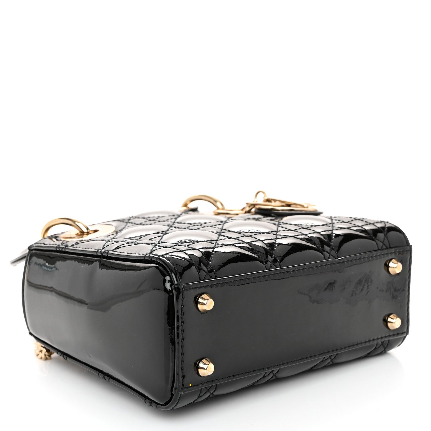 Christian Dior Patent Cannage Mini Lady Dior Black 4 of 9