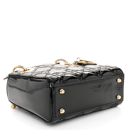 Christian Dior Patent Cannage Mini Lady Dior Black 4 of 9
