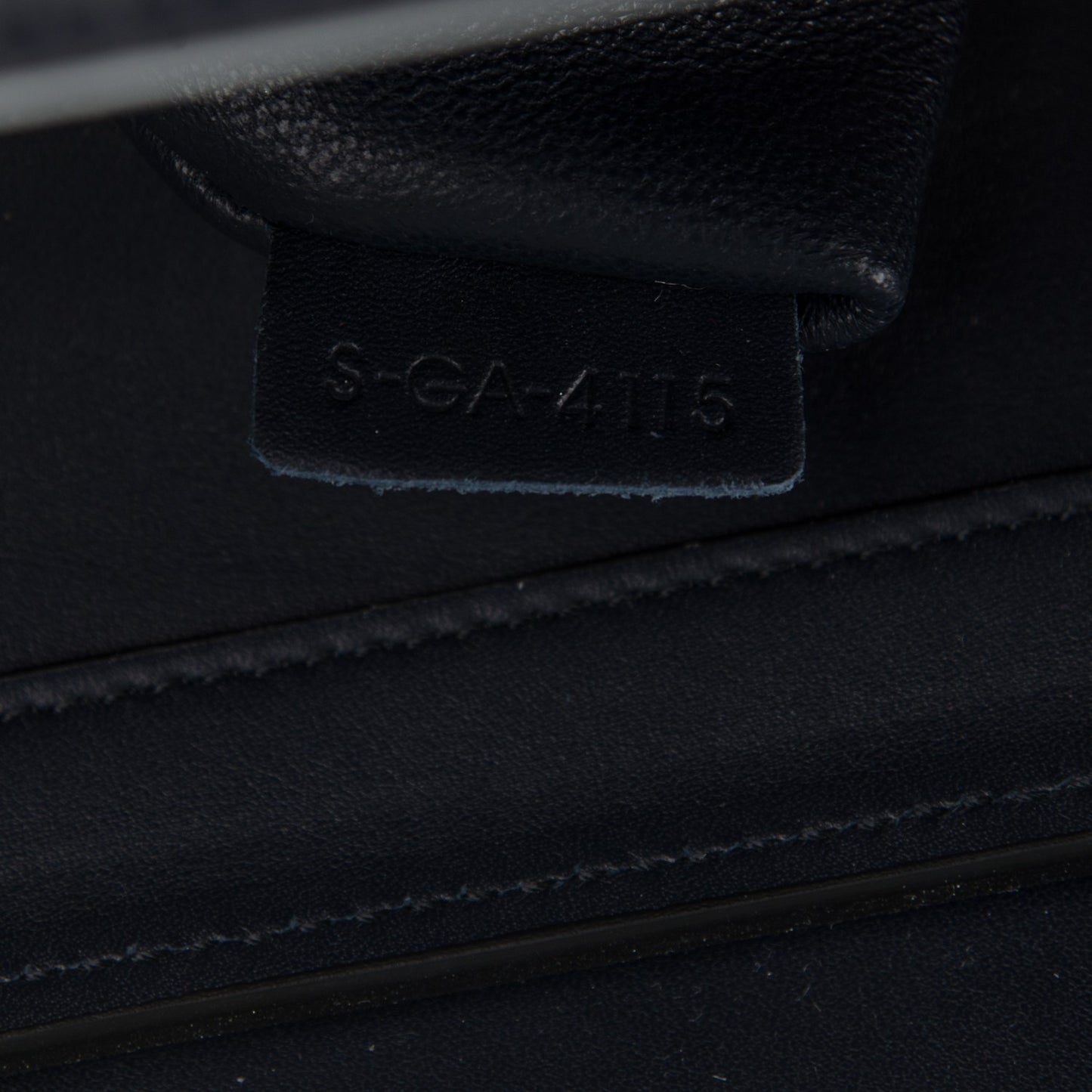 Smooth Calfskin Striped Canvas Micro Luggage Navy Blue