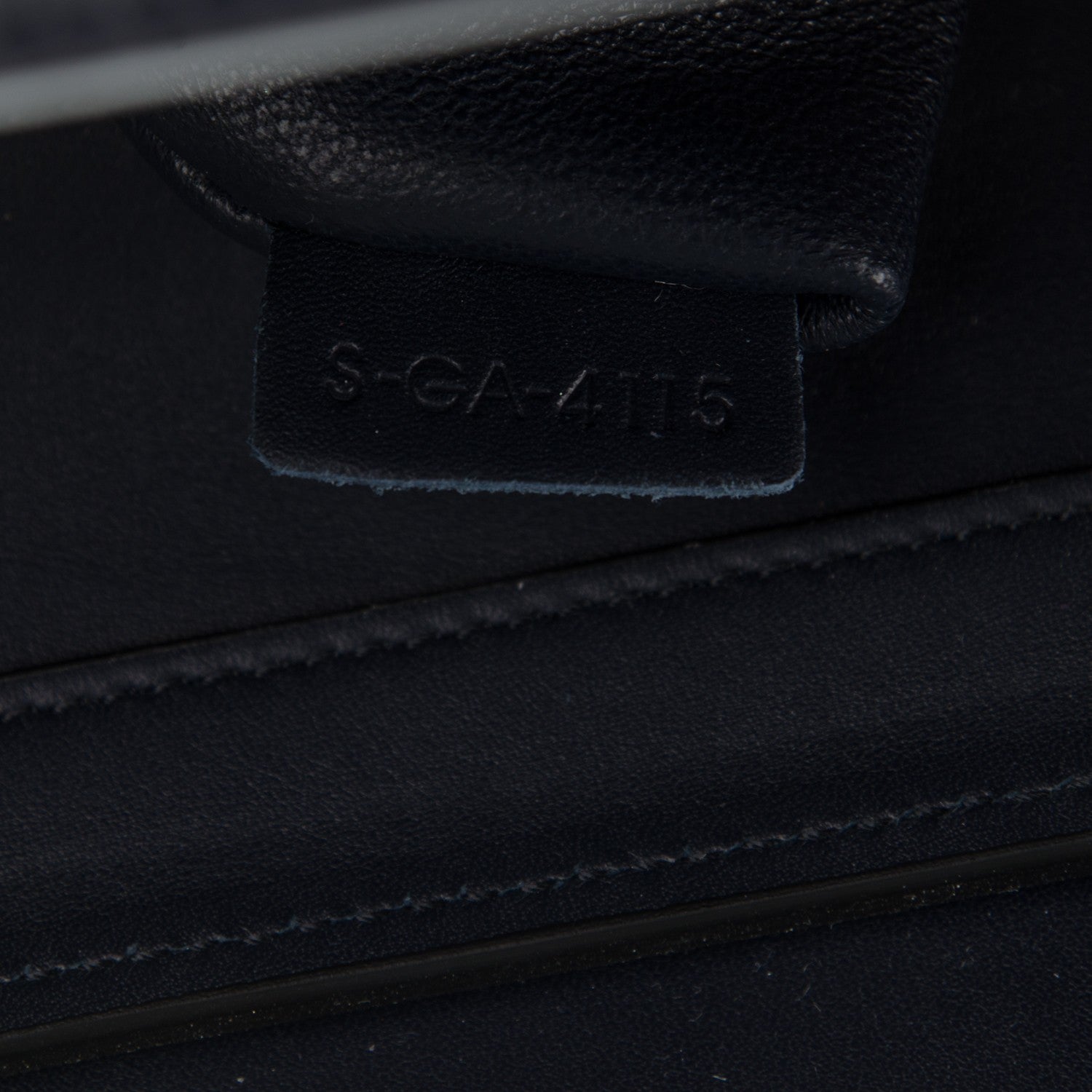 Celine Smooth Calfskin Striped Canvas Micro Luggage Navy Blue 7 of 8