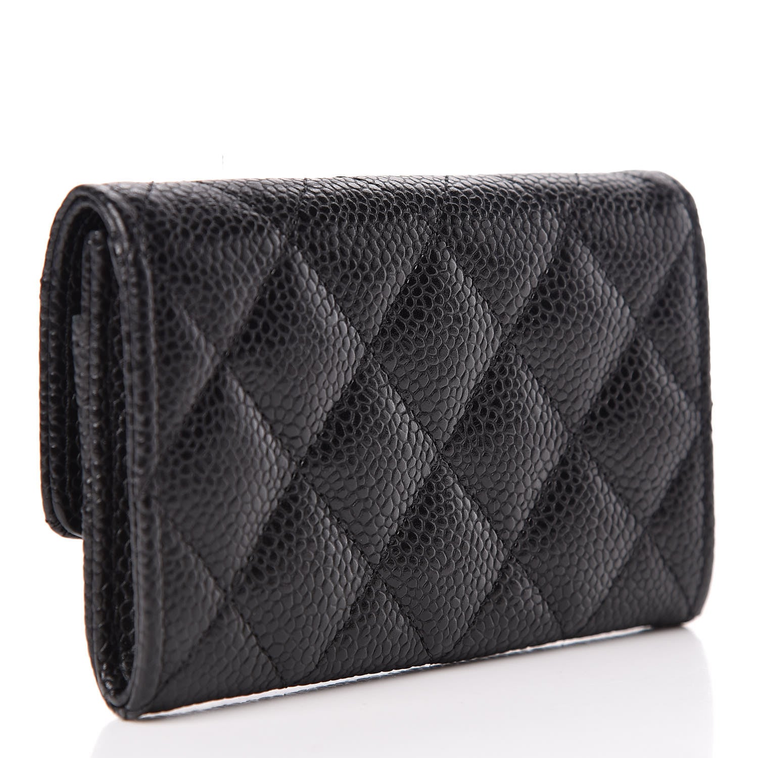 Chanel Caviar Quilted Flap Card Holder Black 3 of 9