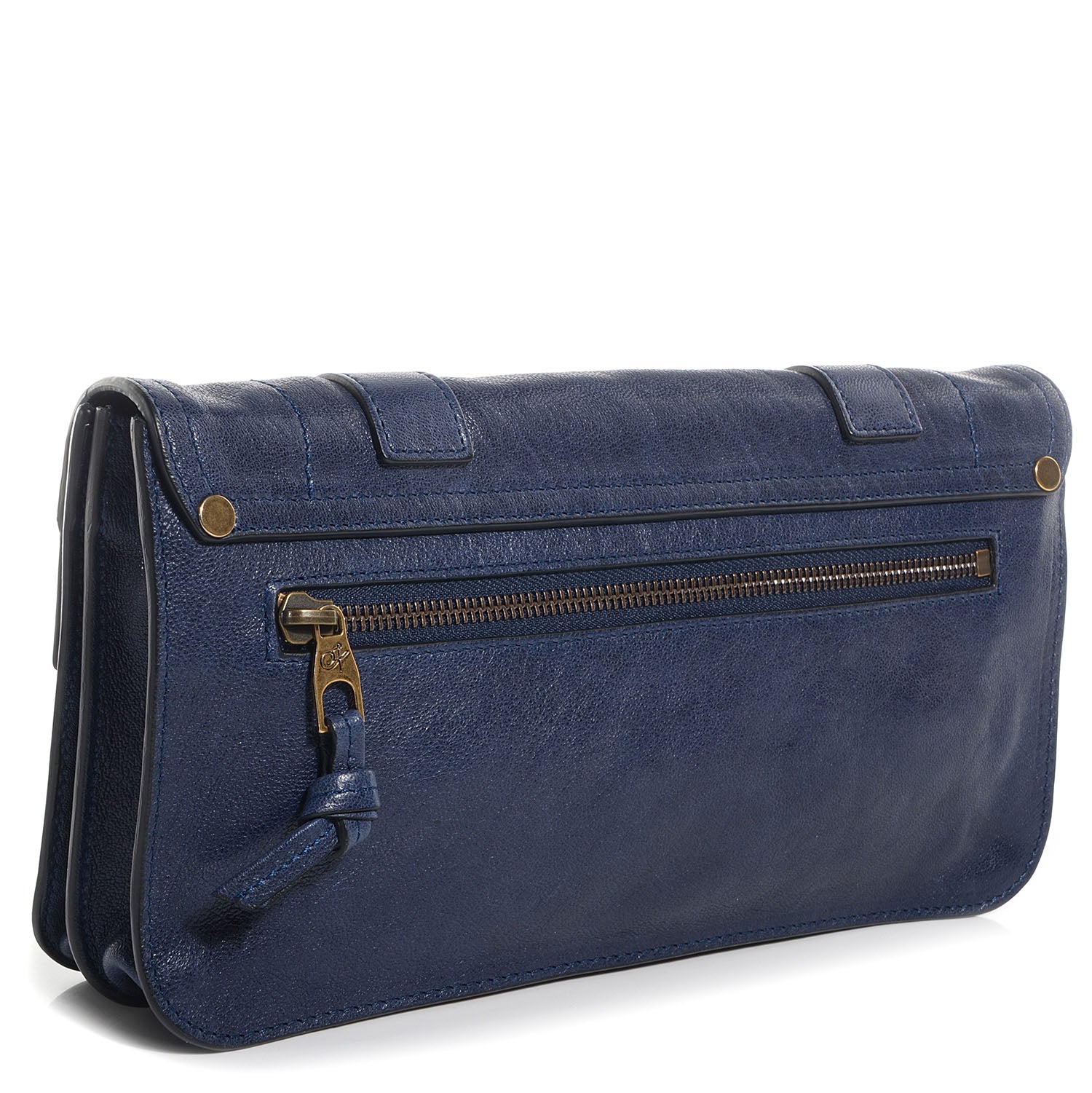 Proenza Schouler Lux Leather PS1 Pochette Clutch Midnight 3 of 10
