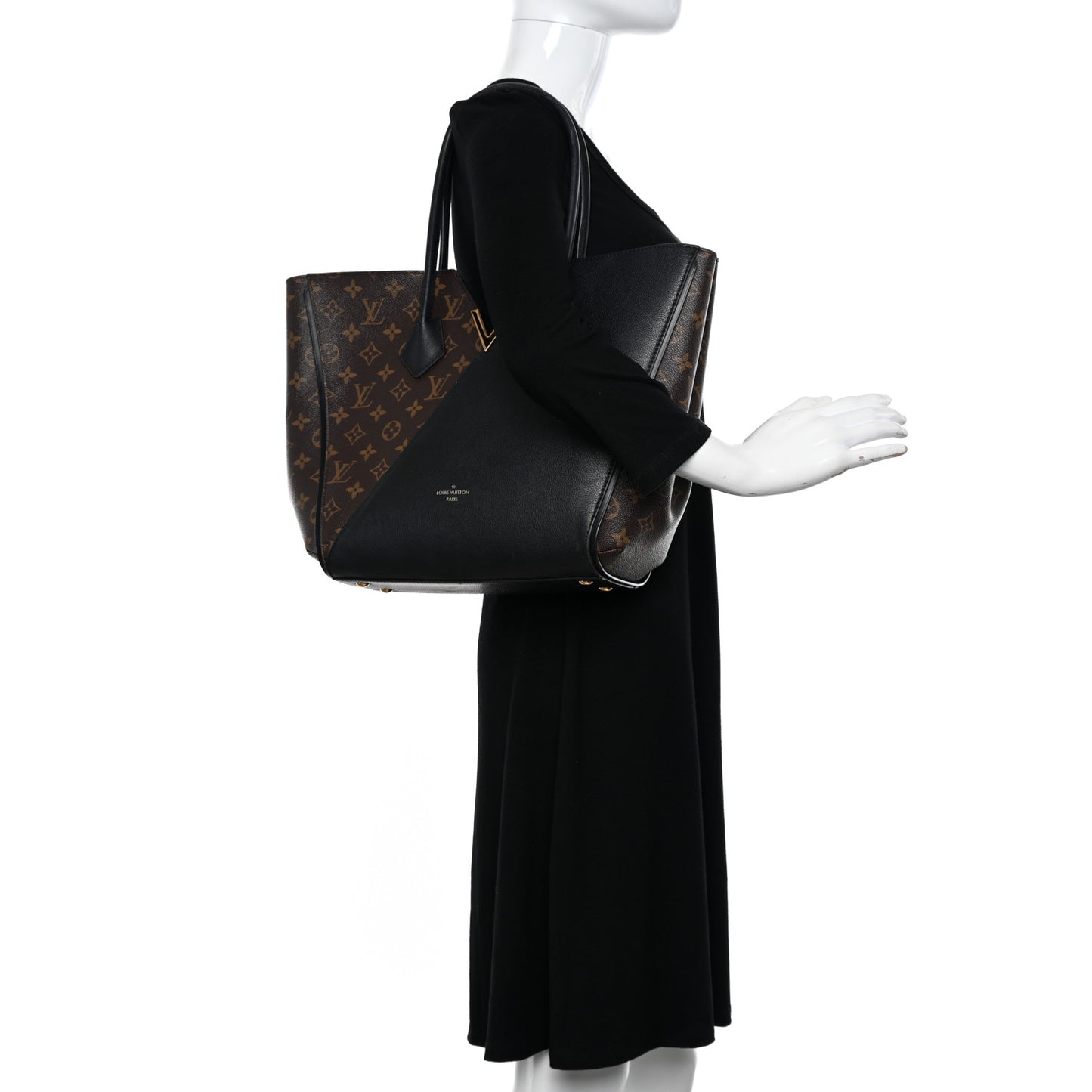 Calfskin Monogram Kimono Tote Black