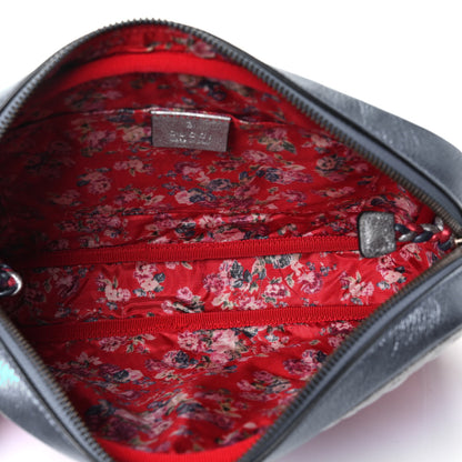Gucci Laminated Nappa Trapuntata Small Zumi Shoulder Bag Rosso Marine Argento 4 of 4
