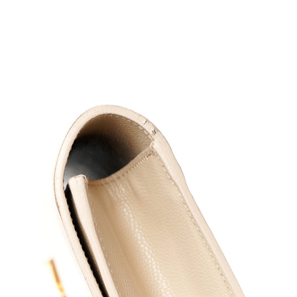 Saint Laurent Grain De Poudre Classic Monogram Cassandre Clutch Nude Powder 13 of 13